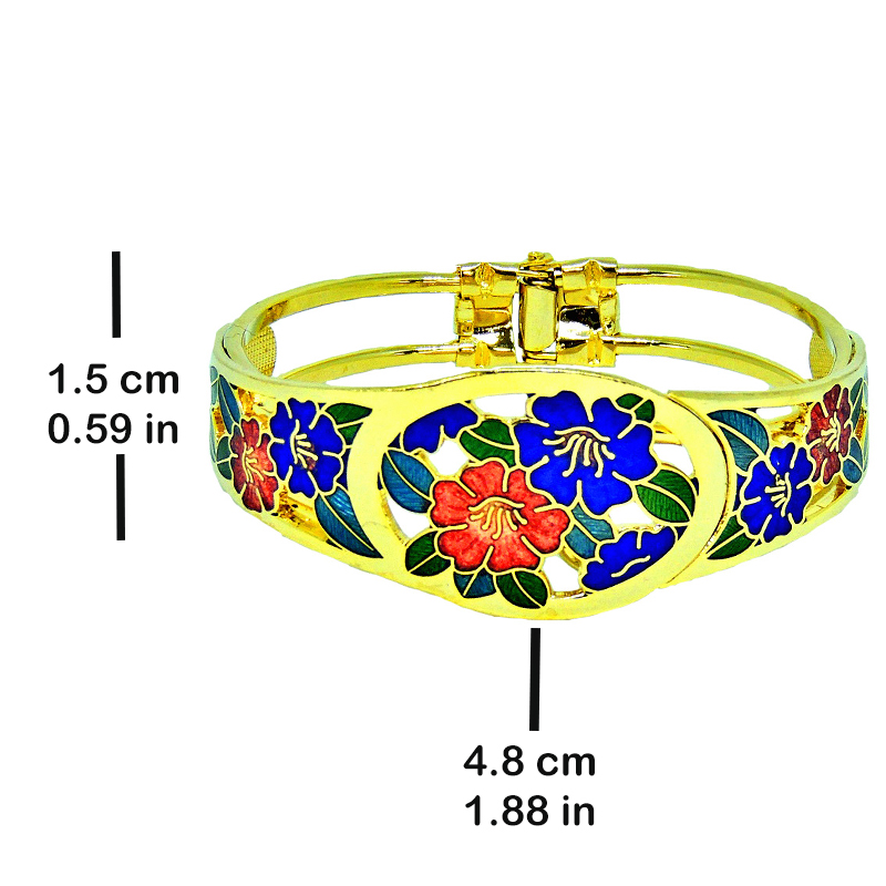 cloisonne cuff bracelet